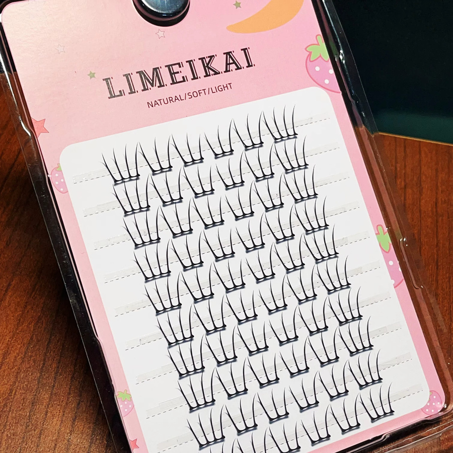 LIMEIKAI Künstliche Wimpern, 60 Cluster, Natürlich, Unisex - Bild 2