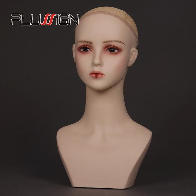 plussign Schaufensterpuppen Kopf, beige Haut, Dummy Kopf für Perücke - Bild 1