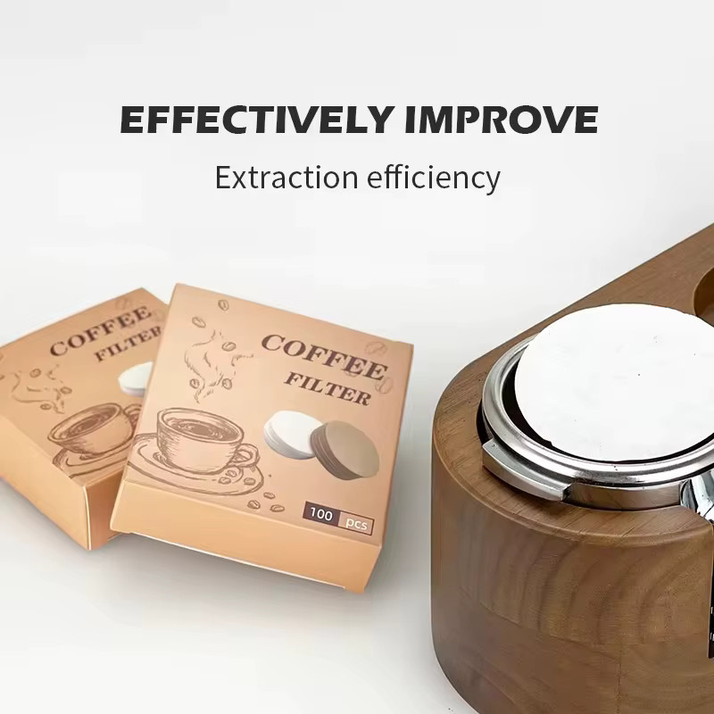 ALIKISSCAFE Einweg-Kaffeefilterpapier für Siebträger Espresso in Weiß, passend für 51 mm, 54 mm und 58 mm Siebe - Bild 3