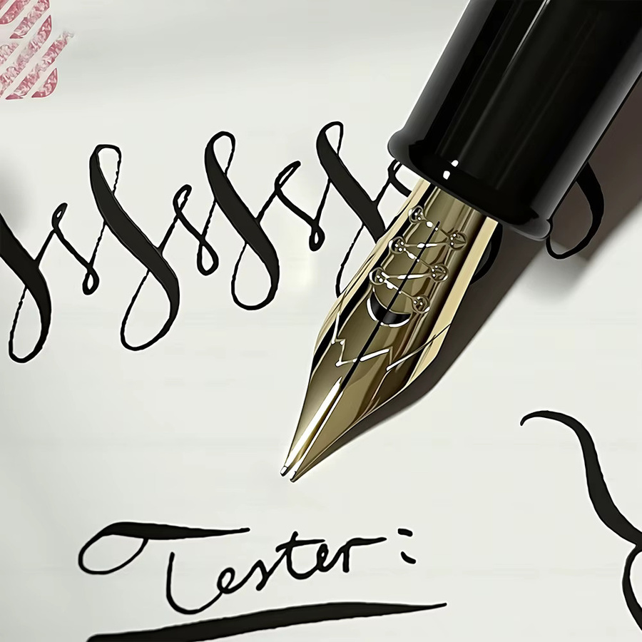 MAJOHN Solf Flex Nib Griffstück Nr. 6 mit Kupferstich für P136 P137 P138 P139 Füllfederhalter in Gold - Bild 3