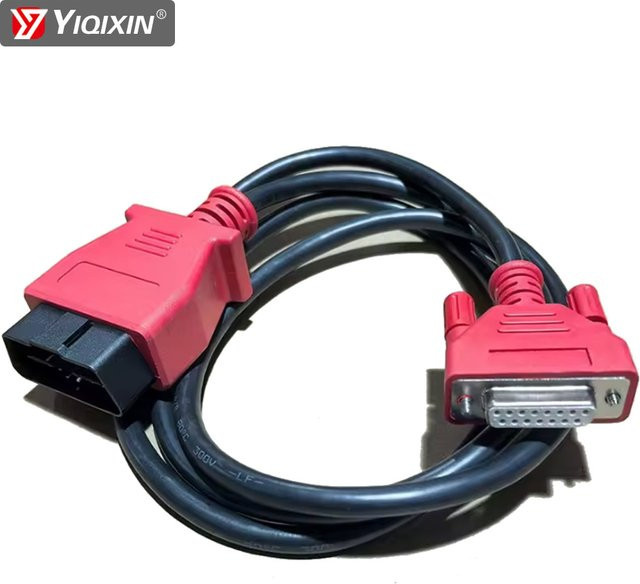 Autel OBD2 Verlängerungskabel Adapter von DB15 Pin Buchse auf OBD 16 Pin Stecker in Rot für Autel Maxisys MK808 MP808 MS906 MS908 MK908 - Bild 1