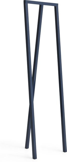 HAY Loop Stand Hall Garderobe in Blau aus Stahl mit kontinuierlicher linearer Schiene und Tripod-Gestell in industrieller Ästhetik - Bild 1