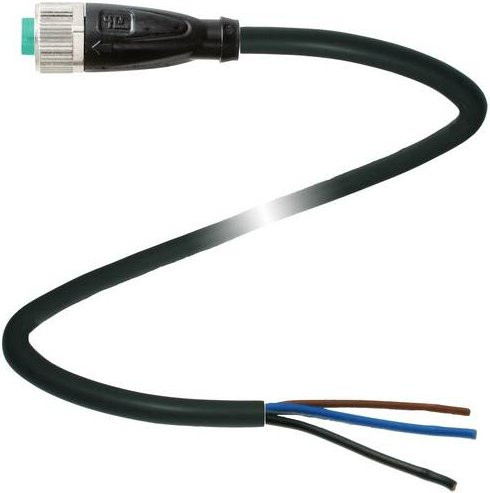 Pepperl+Fuchs 260706 Sensor-Aktor-Steckverbinder konfektioniert, 3-polig, schwarz, Länge: 7 m - Bild 1