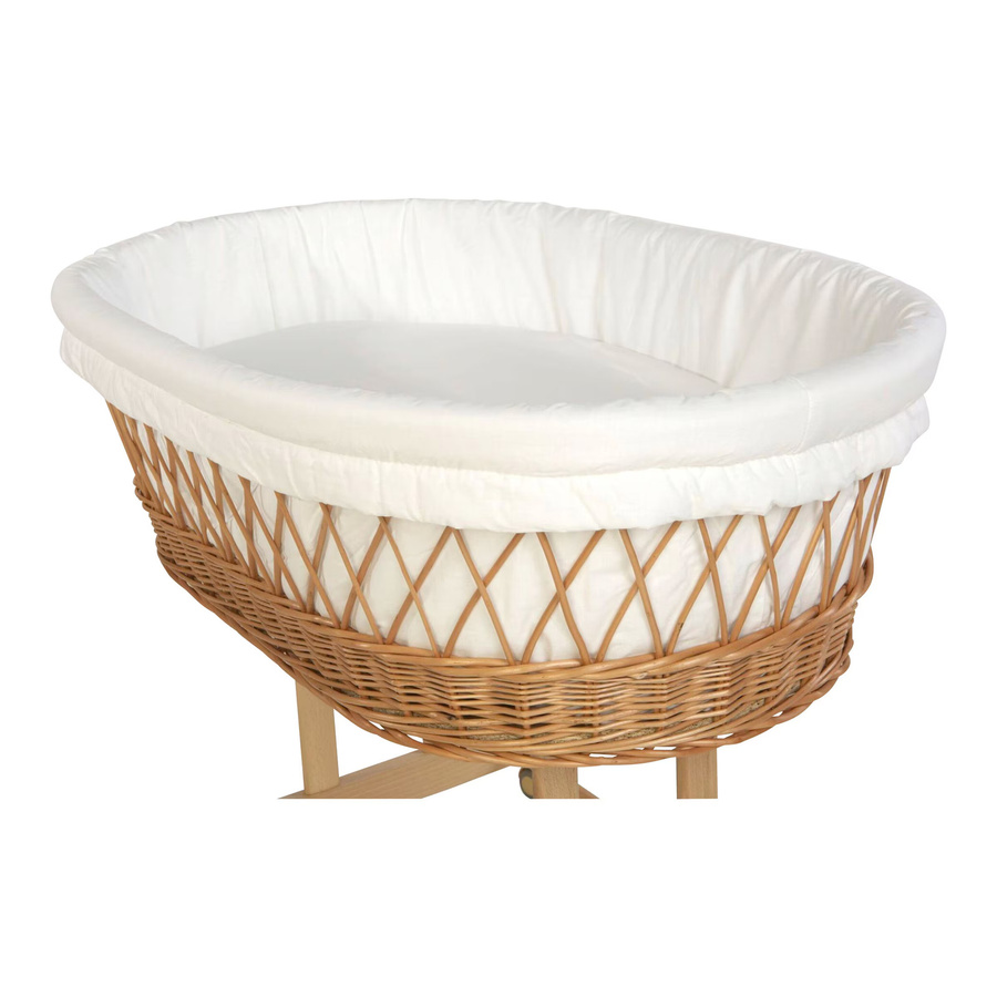Mionido Stubenwagen Maxi Basic aus Buchenholz in Beige und Weiß - Bild 1