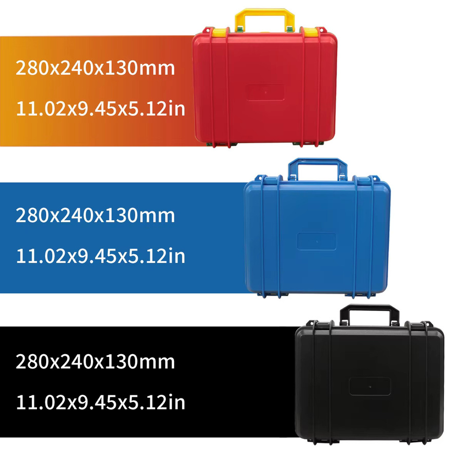 FNICEL Werkzeugkoffer aus Kunststoff, wasserdichter und feuchtigkeitsbeständiger Aufbewahrungskoffer mit Schwamm in Blau und Multicolour - Bild 2