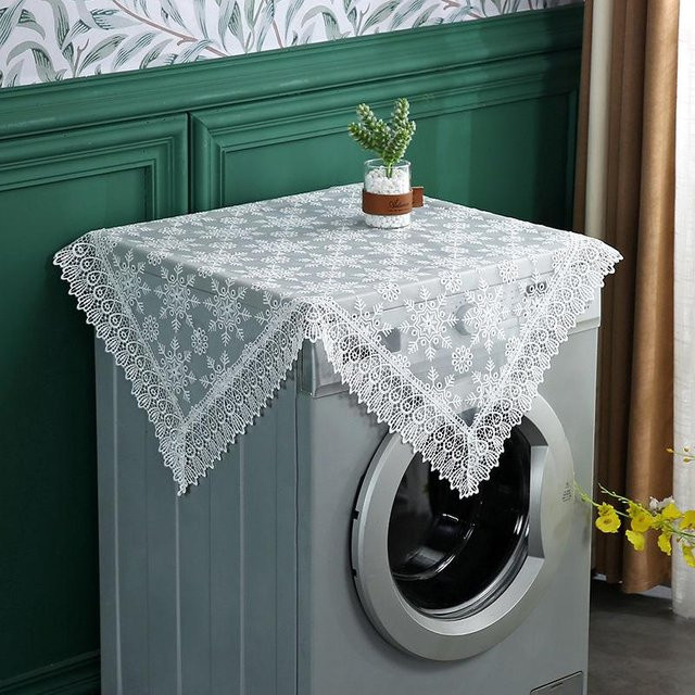WTEMPO Universal Staubschutz Abdeckung in Weiß für Mikrowellenofen, Kühlschrank oder Teetisch, B/T/H: 88 x 88 x 0 cm - Bild 1