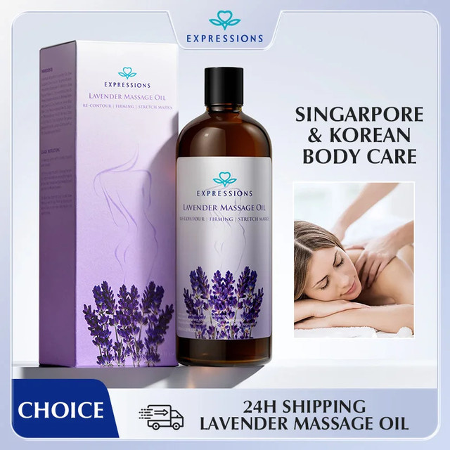 Expressions Lavendel-Massageöl, 200 ml, Unisex - Bild 1