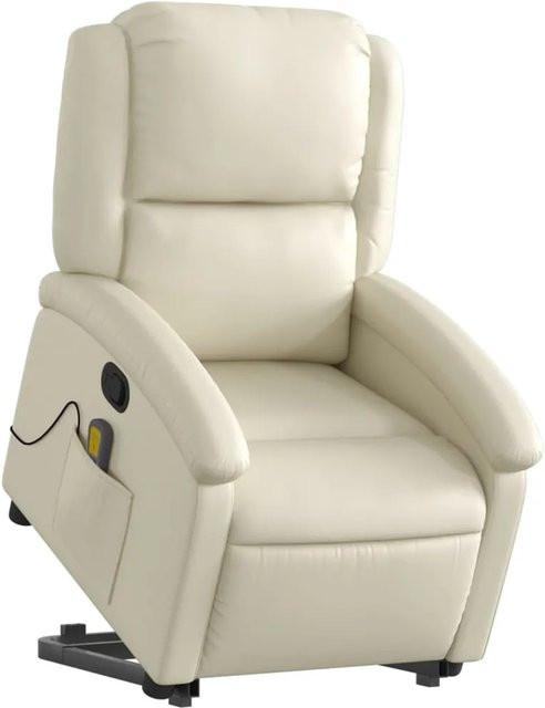 vidaXL Massagesessel Modell 5 mit Aufstehhilfe in Creme aus Kunstleder - Bild 1