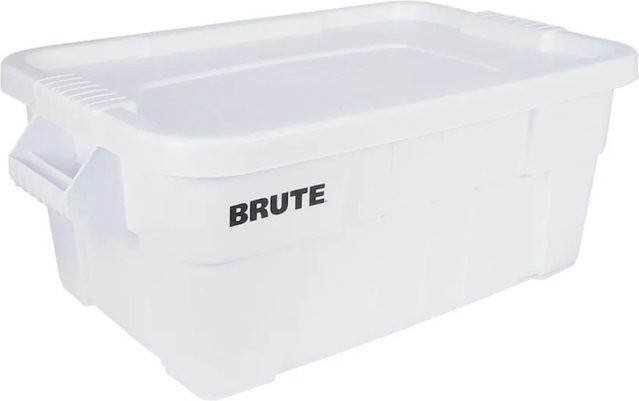 Rubbermaid PROREGAL Aufbewahrbox mit Deckel und Griffen, Weiß, H x B x T: 27,1 x 44,1 x 70,7 cm - Bild 1
