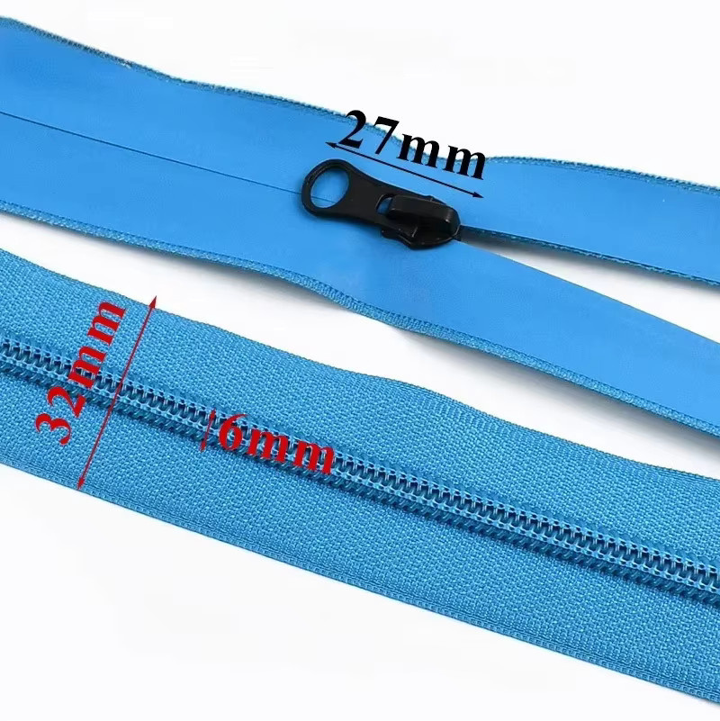 Meetee Wasserdichter Nylon-Reißverschluss aus Kunststoff in Schwarz für DIY-Nähzubehör und Reparaturen - Bild 2