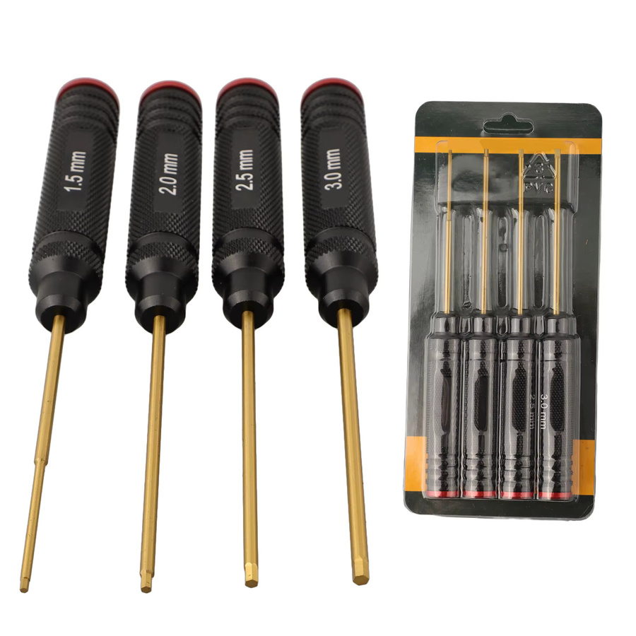 Vibratite Hex Schraubendreher Set für RC Modelle mit 1,5mm, 2,0mm, 2,5mm und 3,0mm Sechskantschlüsseln - Bild 2