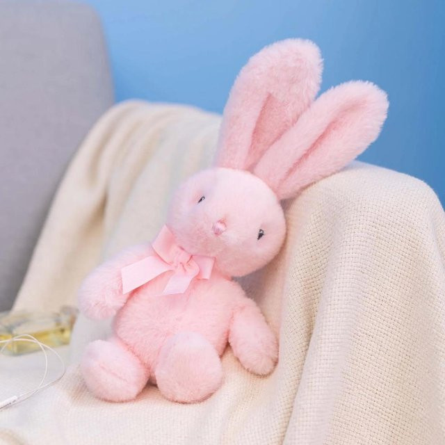 Kidsly Mini Plüsch-Set Kawaii Plüschhase, rosa, 25cm - Bild 1