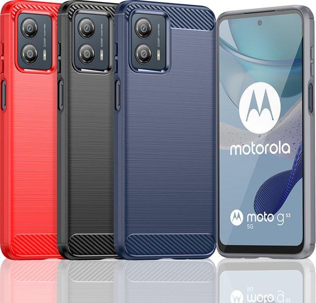 Stoßfeste Schutzhülle aus Soft Silicone TPU für Motorola Moto G53 5G in Schwarz - Bild 1