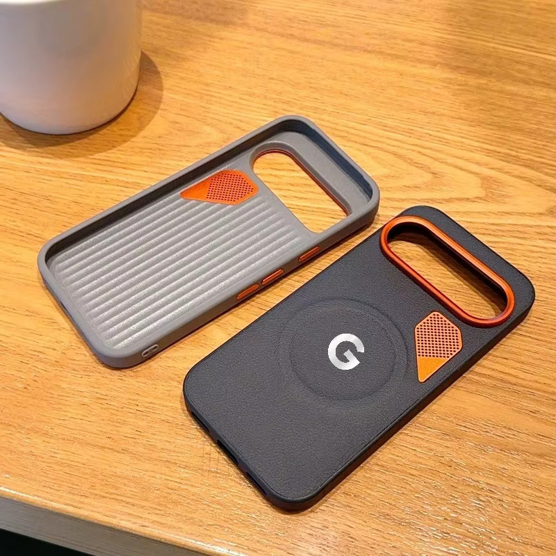 Business SLE magnetische Ladehülle aus PU-Leder für Google Pixel 10A 10 Pro XL in Schwarz mit Wärmeableitung und Metall-Kameraschutz - Bild 3