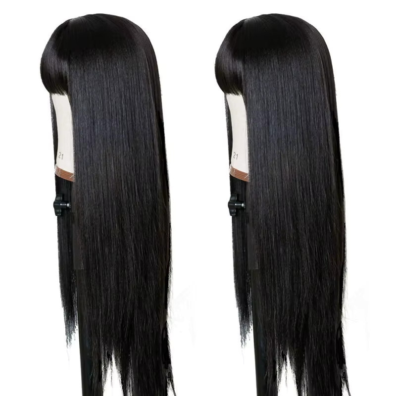 Suri Hair Perücke, langes schwarzes Kunsthaar mit Pony, Damen - Bild 4