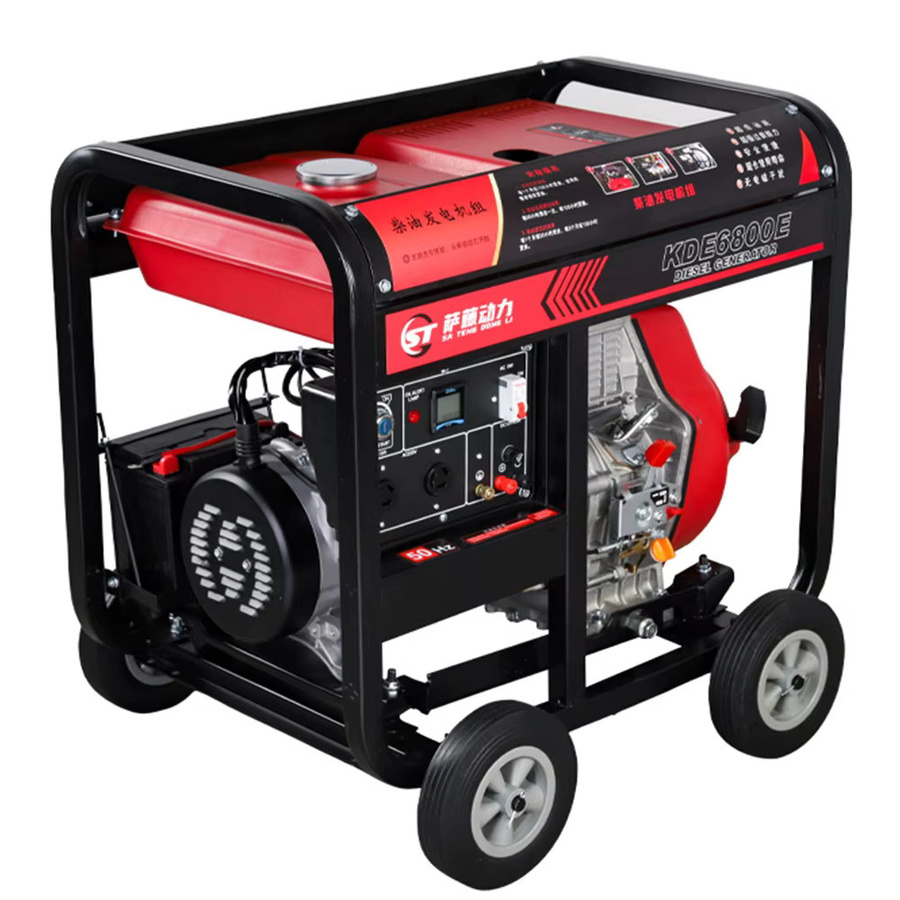 KUOXUAN Smart Dieselgenerator für den Heimgebrauch, 10KW, 220V/380V Dreiphasig, Rot - Bild 5