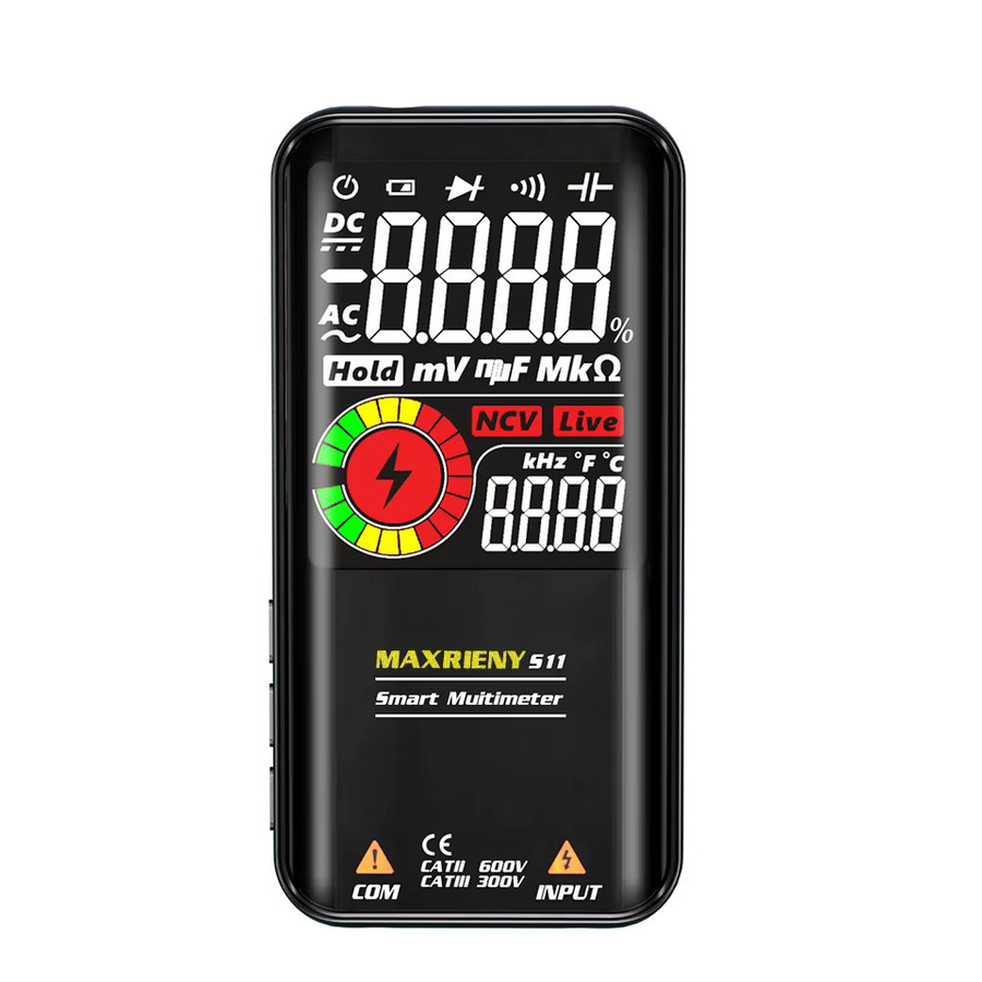 BSIDE Intelligentes Digitales Multimeter USB-aufladbar True RMS EBTN DC AC Spannung Kapazität Ohm Diode NCV Hz Live-Kabel-Tester in Schwarz - Bild 4
