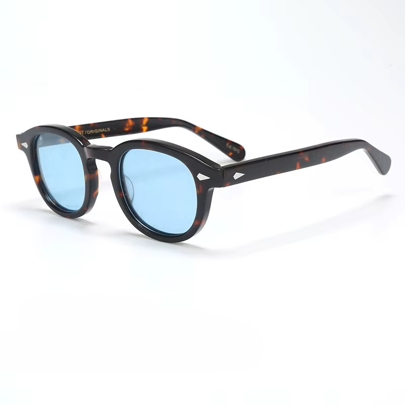 YPAY Sonnenbrille, Unisex, Vollrand, Rund, Acetat, Braun, polarisiert - Bild 2