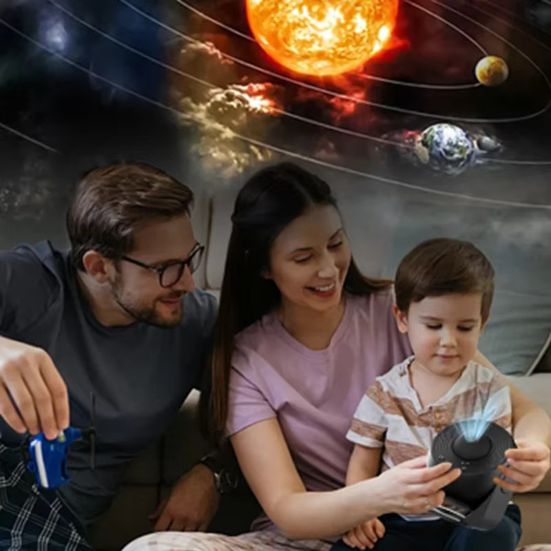 ZDSSY Galaxy Projektor Nachtlicht mit Sternen und Planeten für Kinder Schlafzimmer in Schwarz - Bild 4