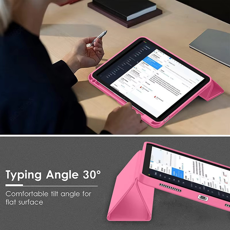 BLOCROSS Tablet-Schutzhülle mit Stifthalter in Pink für iPad Pro, Air und verschiedene iPad Generationen - Bild 4