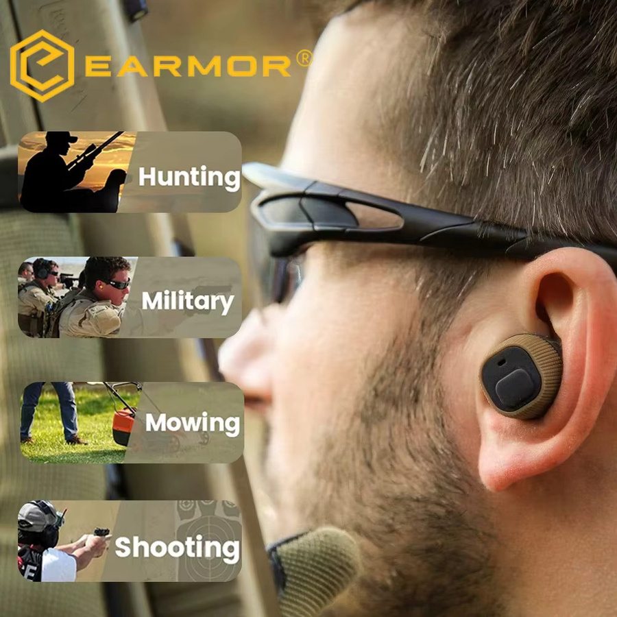 EARMOR M20 DulNoise Cancelling elektronische Kopfhörer als Ohrenschützer für den Schießsport in Schwarz - Bild 4