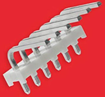 Molex Stiftleiste Standard in Weiß mit einem Rastermaß von 3,96 mm - Bild 1