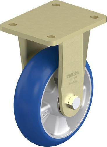 Blickle Schwerlast-Bockrolle BS-ALBS 160K-CO in Blau und Silber mit 160 mm Rad-Durchmesser und einer Tragfähigkeit von max. 580 kg - Bild 1