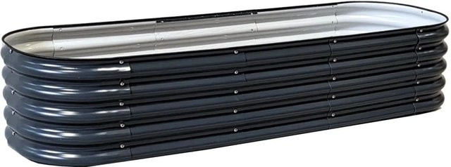 osoltus Hochbeet aus Metall in Anthrazit, B/T/H: 195 x 60 x 43 cm - Bild 1