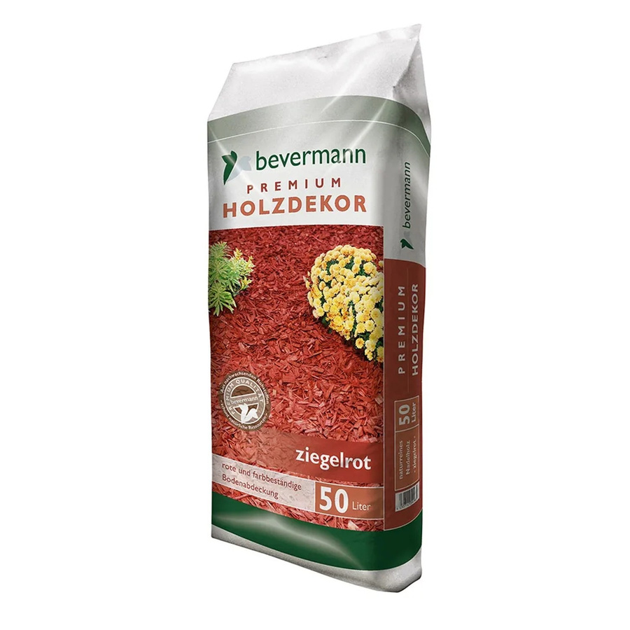 Bevermann Holzdekor Rot aus Nadelholz für Garten, Pflanzflächen und Staudenbeete - Bild 2
