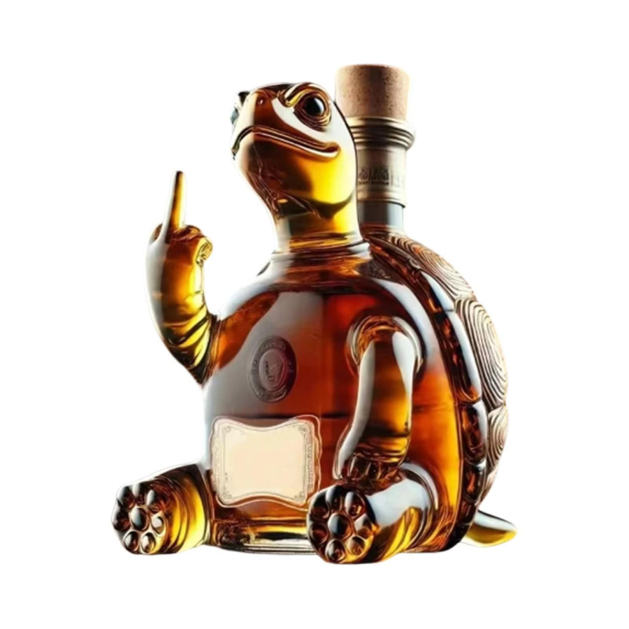 HOME9 Whiskey Karaffe mit lustigem Mittelfinger- und Enten-Design, transparent, 295 ml - Bild 4