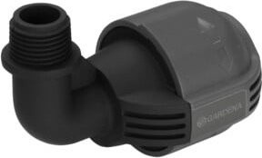 GARDENA Sprinklersystem L-Stück mit Quick-Coupling, 25 mm x 1/2 Zoll Außengewinde, Schwarz - Bild 1