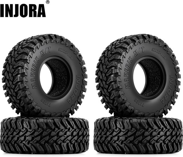 INJORA Maverix M/T Reifen, 57*22mm, 1,0", für 1/18 1/24 RC Crawler - Bild 1