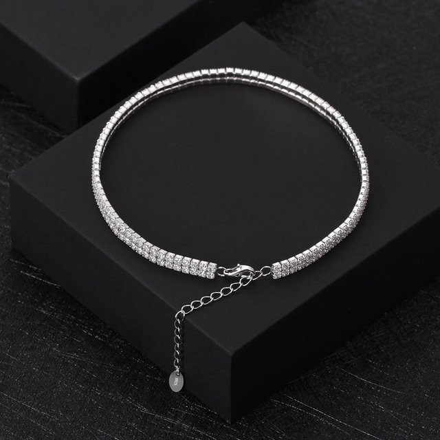 Fußkettchen 925 Silber, Zirkonia, Damen - Bild 1