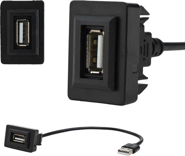 SUITU USB-C und USB-A Passthrough Kabel für Toyota Camry, Corolla, Tundra und 4Runner, Schwarz - Bild 1