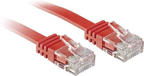 Lindy RJ45 Patchkabel CAT 6 U/UTP Ethernet LAN in Rot, Länge: 1,00 m - Bild 1