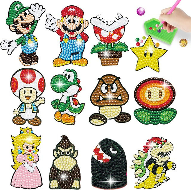 Beast Kingdom Super Mario Diamant-Malerei DIY-Aufkleber, Bunt / Mehrfarbig - Bild 1
