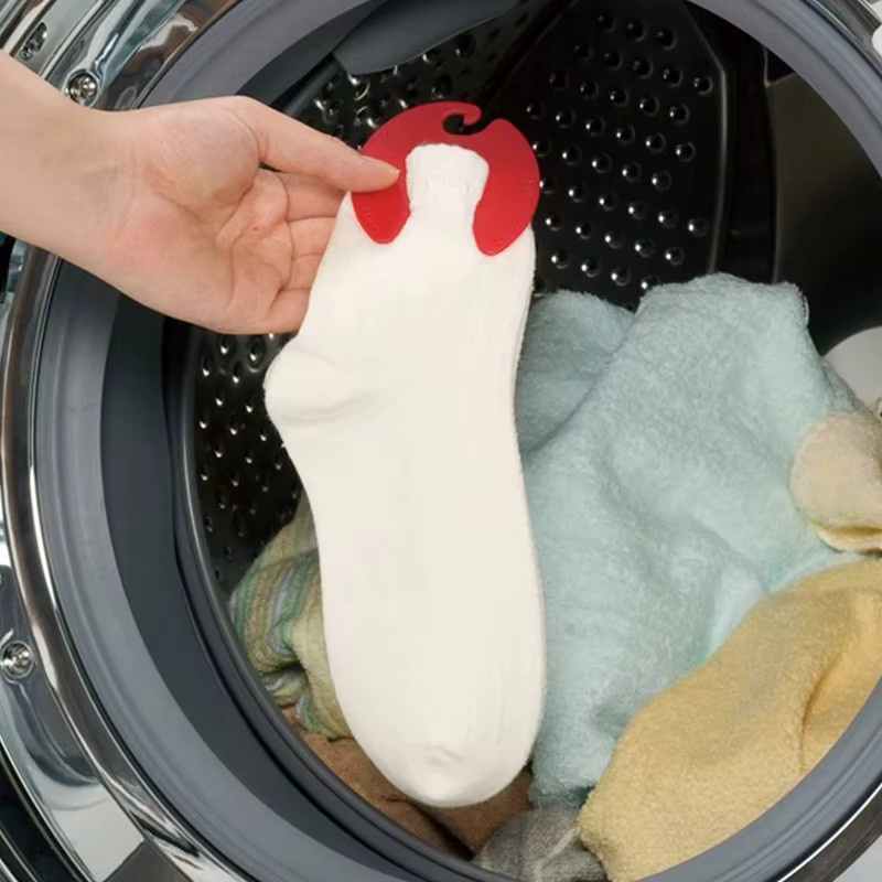 ATJVFWL Sockenklammern Set aus Kunststoff, 20 Stück bunte Socken-Organizer und Wäscheklammern zur Aufbewahrung - Bild 3