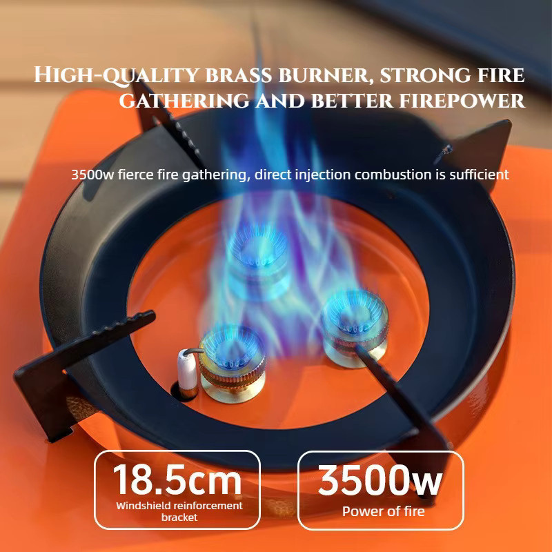 MOUNTAINHIKER Camping-Gaskocher mit 6800W Feuerkraft, tragbarer Kassettenbrenner in Schwarz für Outdoor, Wandern und Picknick - Bild 2