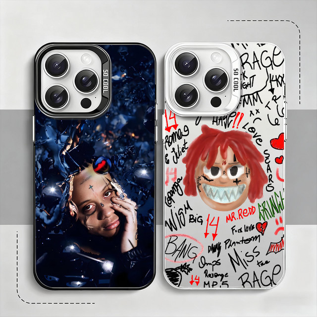 R-ReddS Handyhülle im Rapper T-Trippie Design für iPhone 11 bis iPhone 17 Modelle, IMD Color Cover, Multicolour - Bild 1
