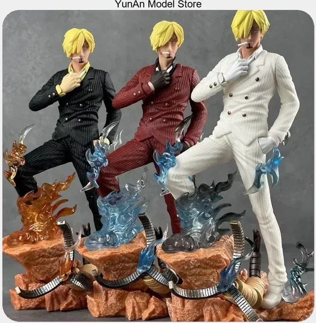 Bandai One Piece Sanji Vinsmoke Diable Jambe Black Leg, Anime-Figur Statue, 24cm - Bild 1