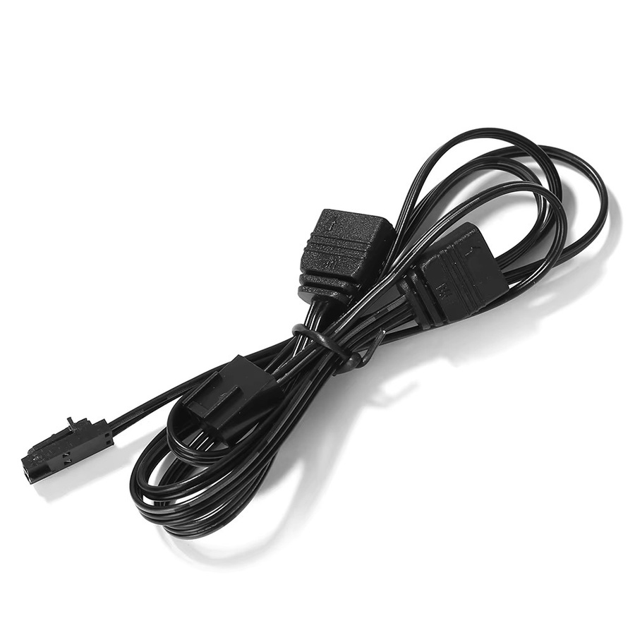 ALLOET Lüfter-Hub-Splitter mit Motherboard-Sync ARGB/RGB und PWM für 12V 4-Pin sowie 5V 3-Pin Gehäuselüfter, Schwarz - Bild 3