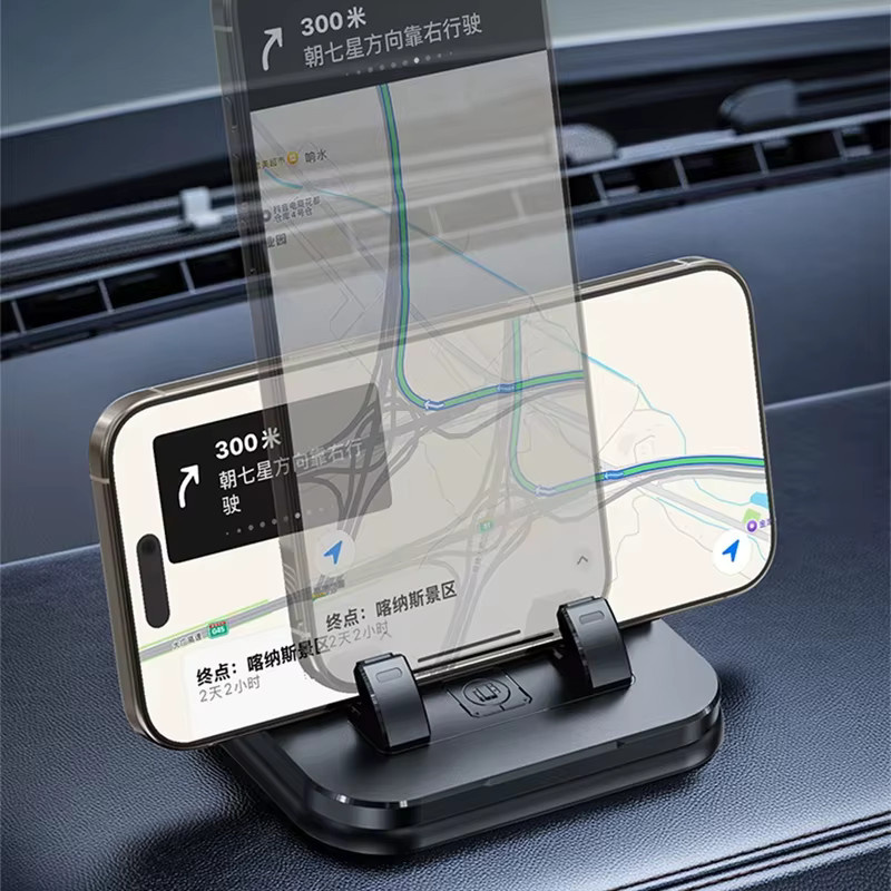 Stabile Auto Telefonhalterung mit integriertem Nummernschild für das Dashboard, Schwarz, kompatibel mit iPhone, Samsung und Android - Bild 4