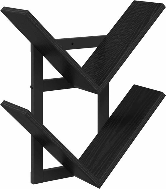 vidaXL Wandregal in Schwarzer Eiche, Modernes Wandregal aus MDF, B/T/H: 43 x 15 x 47 cm - Bild 1