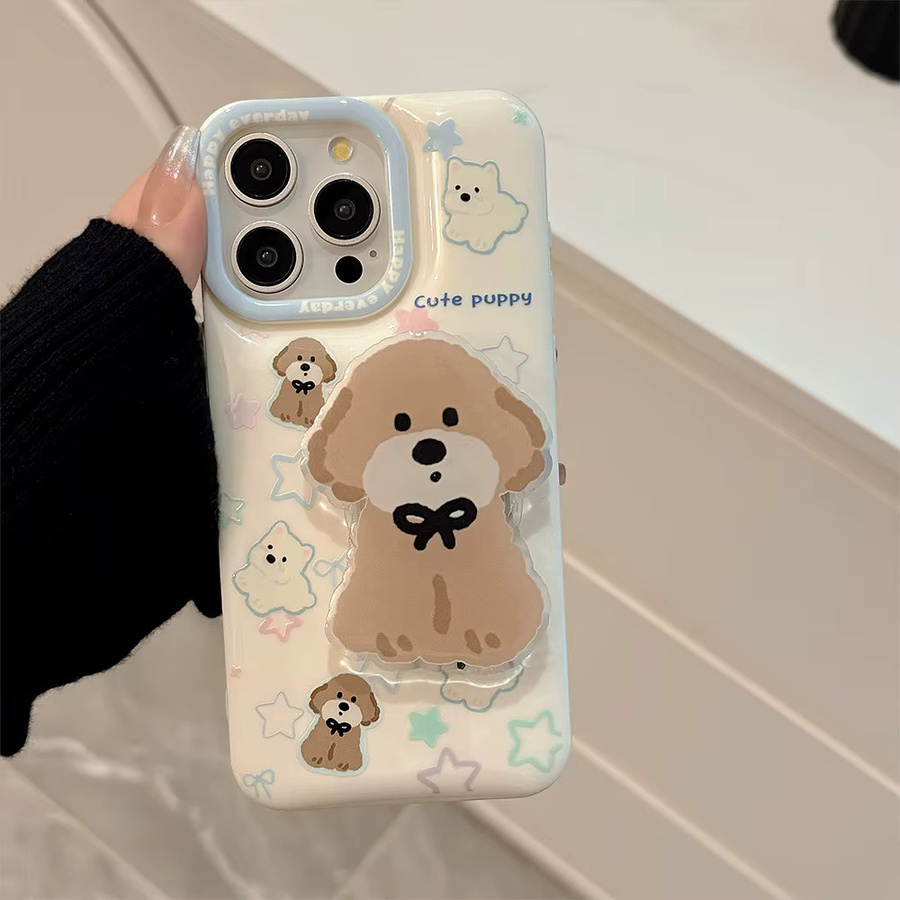 MUQGEW Handyhülle mit süßem Sterne-Cartoon-Welpen Design für iPhone 11 bis iPhone 16 Pro Max, weiche und stoßfeste Schutzhülle, Mehrfarbig - Bild 4