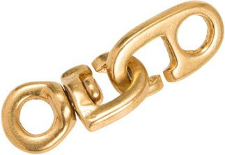 CONACORD Drehwirbel in Braun und Gold aus Stahl und Messing, Länge: 60 mm - Bild 1
