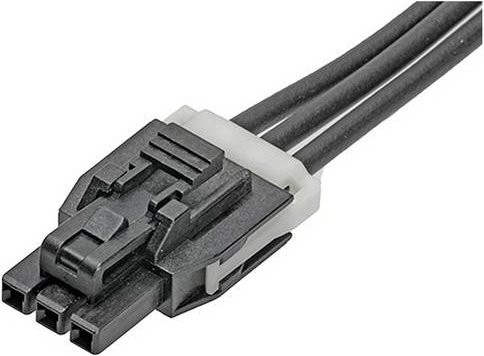 Molex Buchsengehäuse-Kabel in Schwarz mit 3 Polen (1451300303) - Bild 1