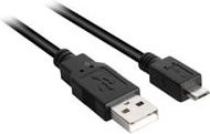 Sharkoon USB 2.0 Kabel mit USB-A auf Micro-USB Stecker in Schwarz - Bild 1