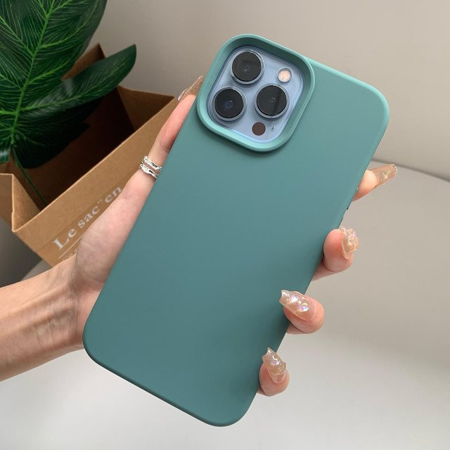 Apple Flüssigsilikon Schutzhülle für iPhone in Grün - Bild 1