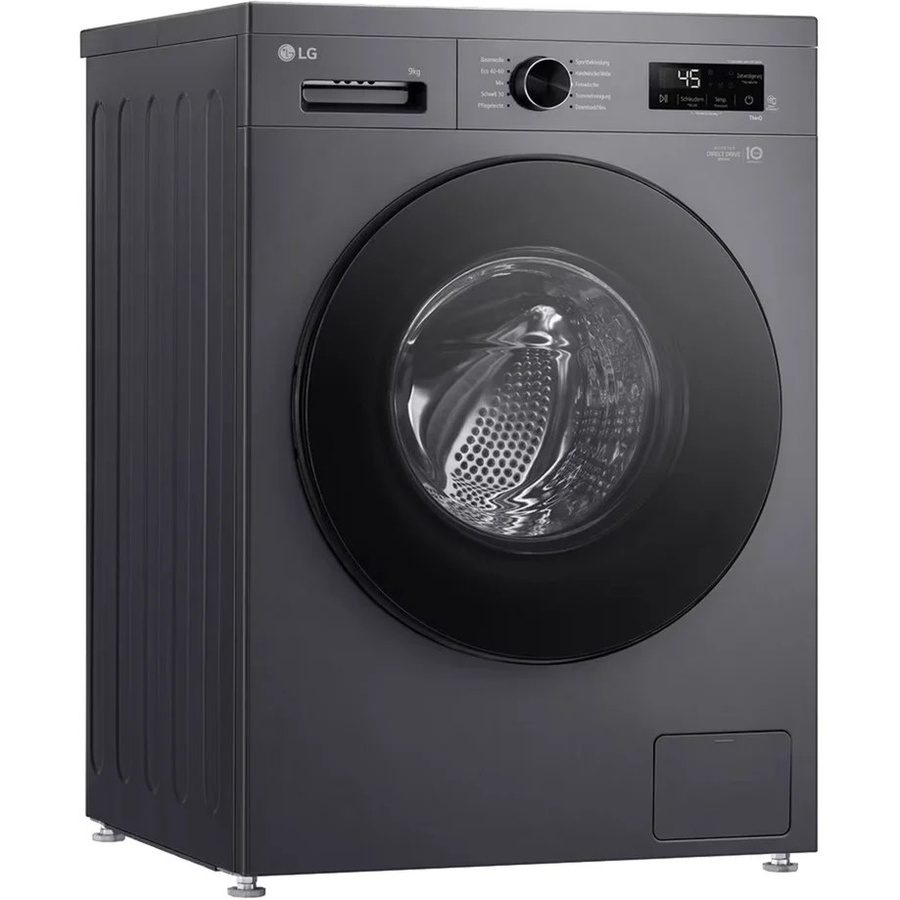 LG Waschmaschine F4WB309YB in Anthrazit mit 9 kg Kapazität, Frontlader mit Dampfprogrammen und Aquastop - Bild 1