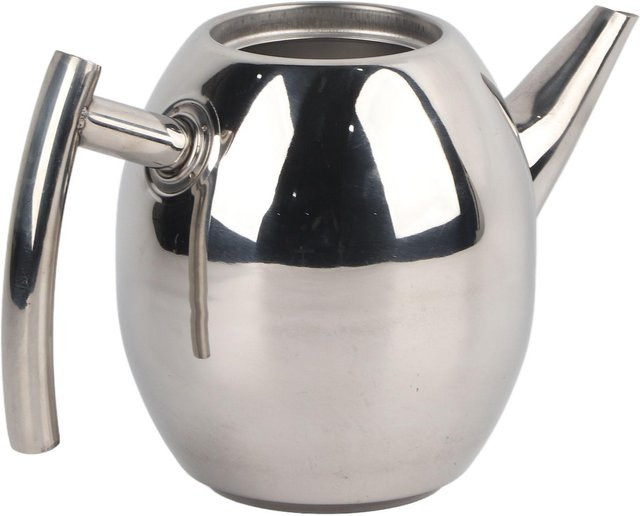 Edelstahl Teekanne und Kaffeekanne mit Filter von CosyHome in Weiß und Silber, Fassungsvermögen 1 l - Bild 1
